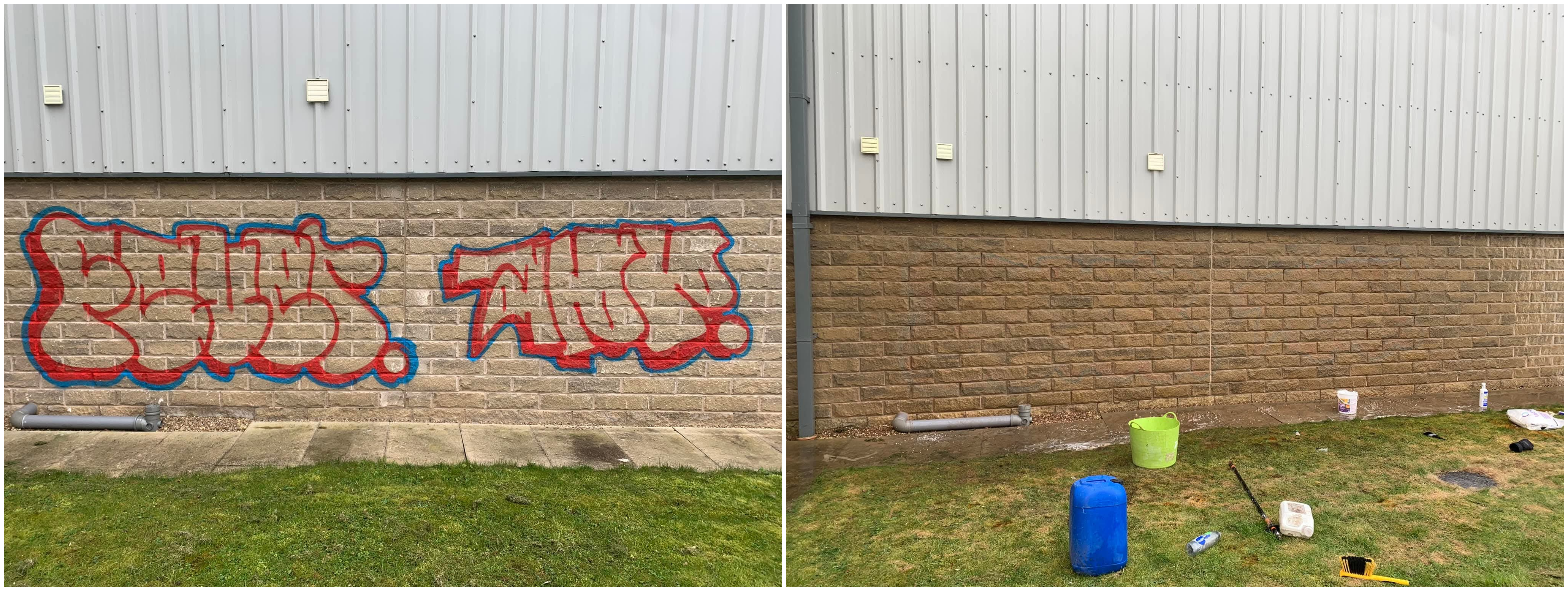 Professional Graffiti Removal in Doncaster by DHP Jet Services 1